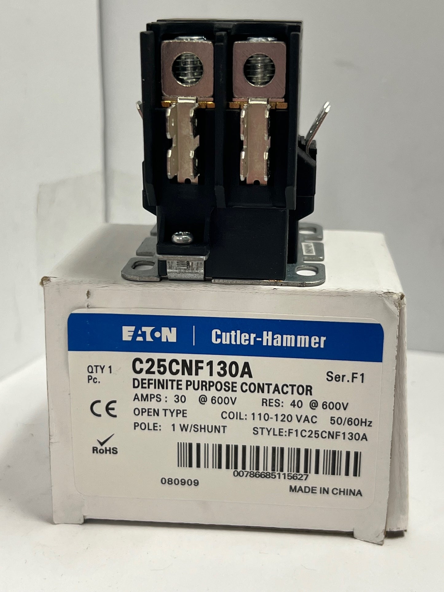 (1) NEW Eaton Cutler-Hammer C25CNF130A 110-120VAC Definite Purpose Contactor