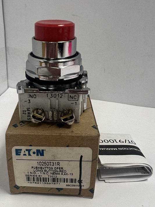 (1) NEW EATON 10250T31R Red Push Button
